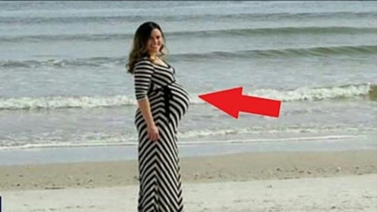 إلتقط صورة لزوجته الحامل في الشاطئ ولكن بعد مشاهدة الصورة تفاجئو بوجود شيء صدمهم جميعا!